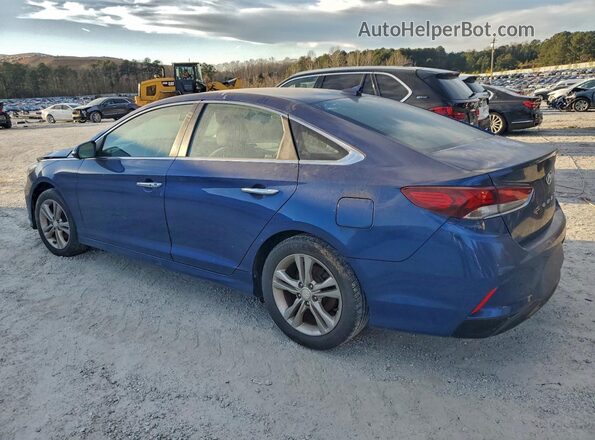 5NPE34AF8JH719475 2018 HYUNDAI SONATA Blue Задня права чверть