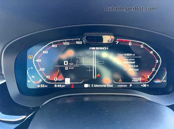 WBA13BK00MCG26690 2021 BMW M5 Black Вид щитка приладів