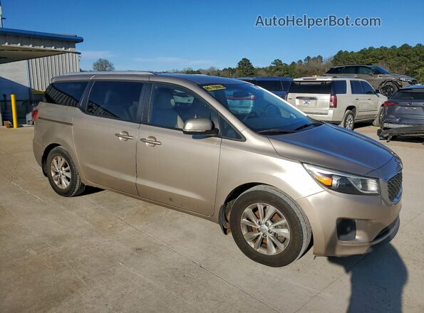KNDMB5C10G6191522 2016 KIA SEDONA Желто-коричневый Вид спереди