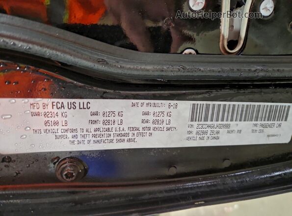 2C3CCAAG0JH320989 2018 CHRYSLER 300 Черный Вид подкапотного пространства