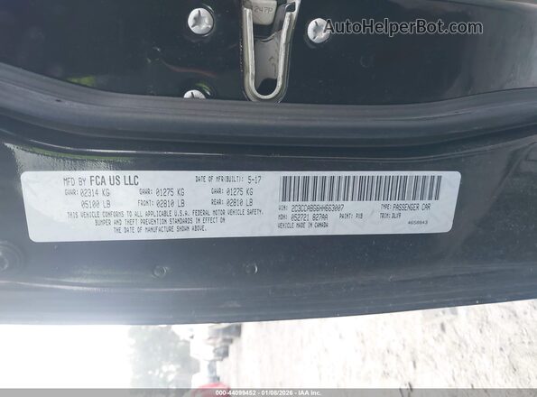 2C3CCABG6HH663007 2017 CHRYSLER 300 Черный Вид подкапотного пространства