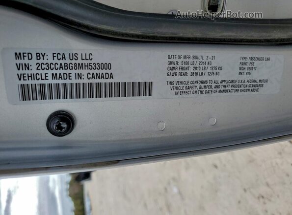 2C3CCABG8MH533000 2021 CHRYSLER 300 Silver ძრავის განყოფილების ხედი