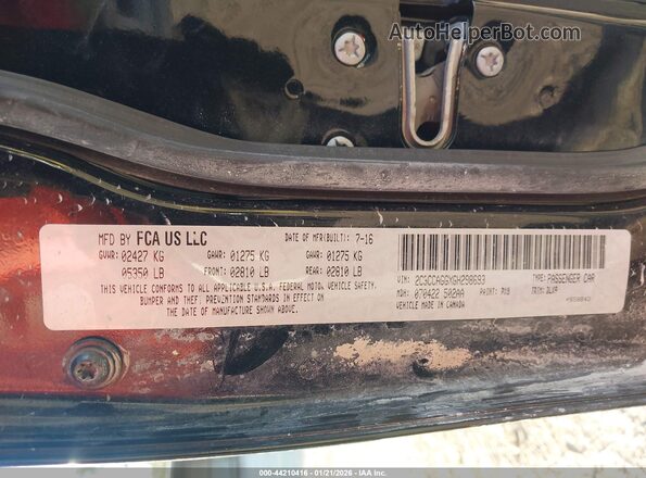 2C3CCAGGXGH298693 2016 CHRYSLER 300 Black Widok komory silnika
