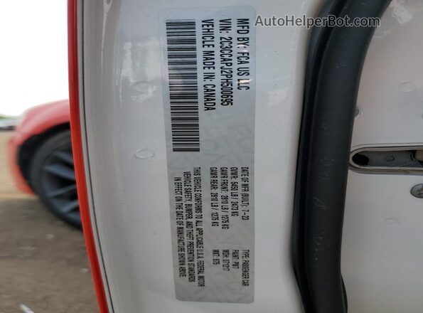 2C3CCAPJ2PH500695 2023 CHRYSLER 300 White Widok naklejki z numerem VIN
