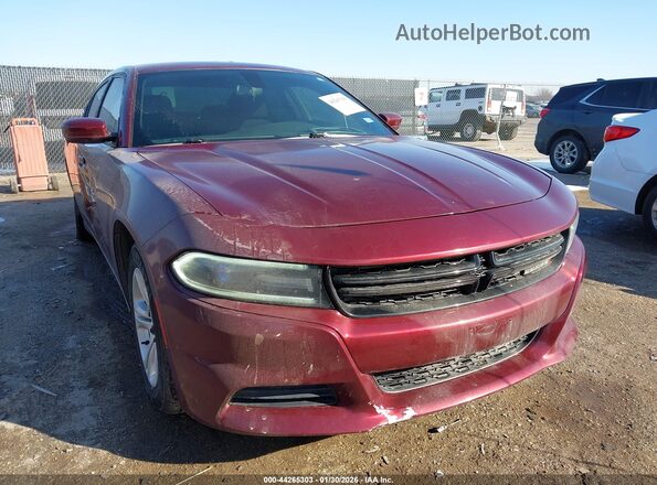 2C3CDXBG1JH114403 2018 DODGE CHARGER Красный Передняя правая четверть