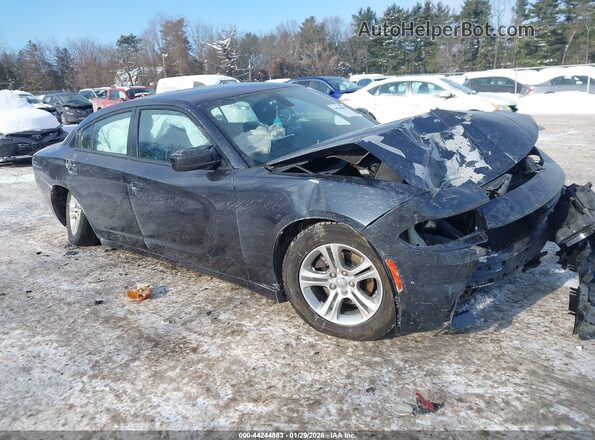 2C3CDXBGXKH513991 2019 DODGE CHARGER Черный Передняя правая четверть