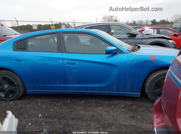 2C3CDXBGXKH623889 2019 DODGE CHARGER Синий Вид задней части салона