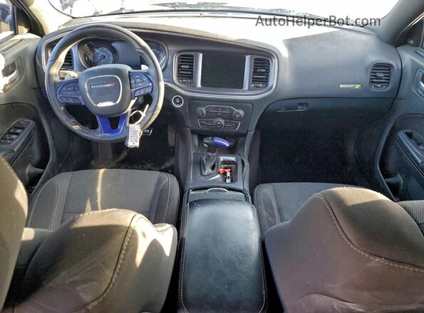 2C3CDXCT4GH347342 2016 DODGE CHARGER Blue Dashboard view
