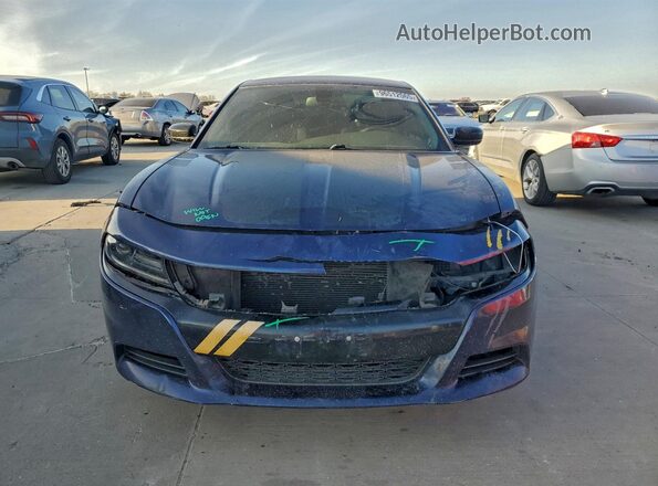 2C3CDXCT4GH347342 2016 DODGE CHARGER Blue Front view
