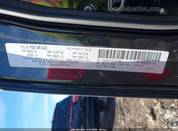 2C3CDXCT4GH351584 2016 DODGE CHARGER Black Engine compartment view