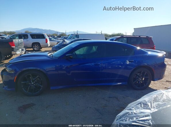 2C3CDXCT7KH736226 2019 DODGE CHARGER Blue Widok wnętrza 360 stopni