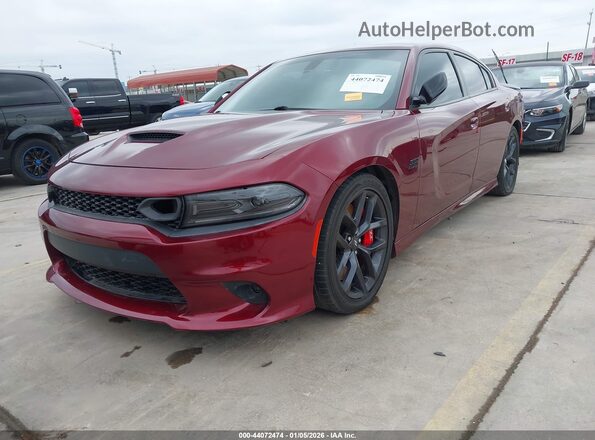 2C3CDXGJ0PH534327 2023 DODGE CHARGER Темно-бордовый Передняя левая четверть