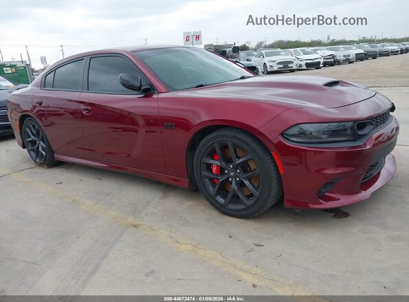 2C3CDXGJ0PH534327 2023 DODGE CHARGER Темно-бордовый Передняя правая четверть