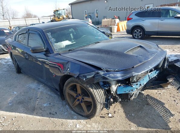 2C3CDXGJ3GH340598 2016 DODGE CHARGER Синий Передняя правая четверть