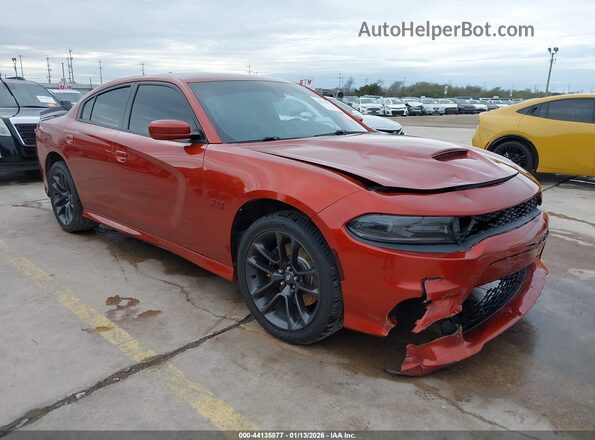 2C3CDXGJ9LH231945 2020 DODGE CHARGER Оранжевый Передняя правая четверть