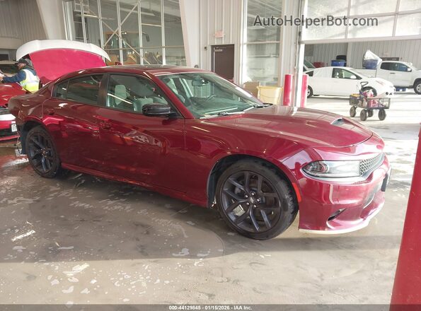 2C3CDXHG1LH238665 2020 DODGE CHARGER Темно-бордовый Передняя правая четверть