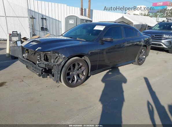 2C3CDXHG3KH526427 2019 DODGE CHARGER Серый Передняя левая четверть