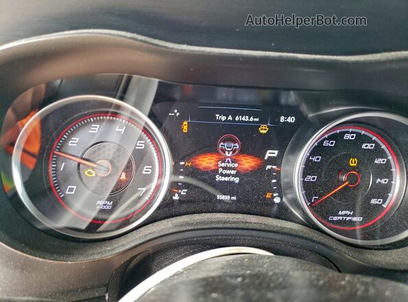 2C3CDXKT5KH740602 2019 DODGE CHARGER Black Widok zestawu wskaźników
