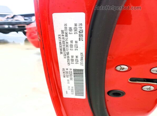 2C3CDZAG2JH196042 2018 DODGE CHALLENGER Красный Вид подкапотного пространства