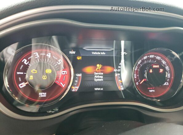 2C3CDZC91KH750333 2019 DODGE CHALLENGER White Вид щитка приладів