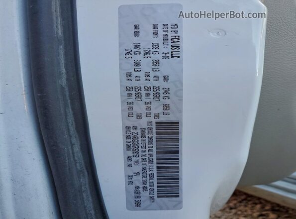 2C4RDGCGXGR328152 2016 DODGE GRAND White Vista de la etiqueta del VIN