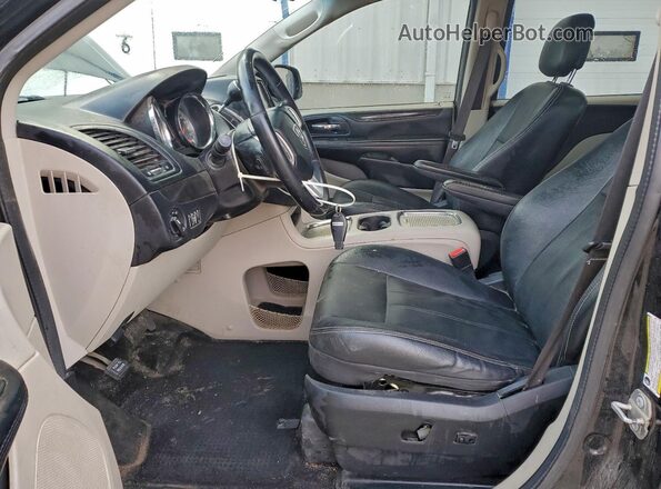 2C4RDGDG4JR242714 2018 DODGE GRAND Черный Вид салона спереди