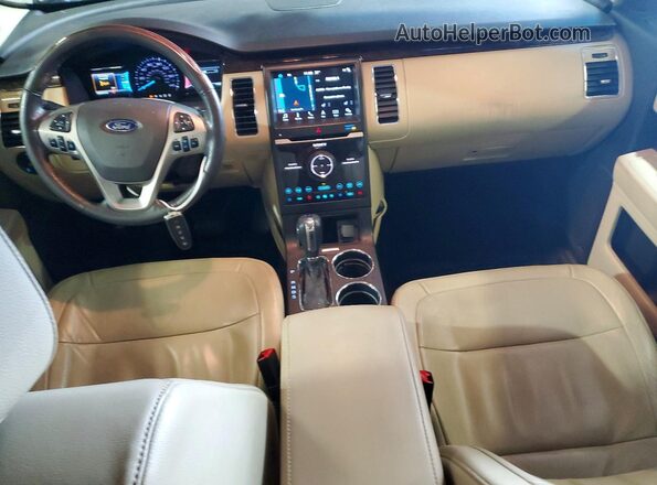 2FMGK5D80KBA18646 2019 FORD FLEX Черный Вид панели приборов