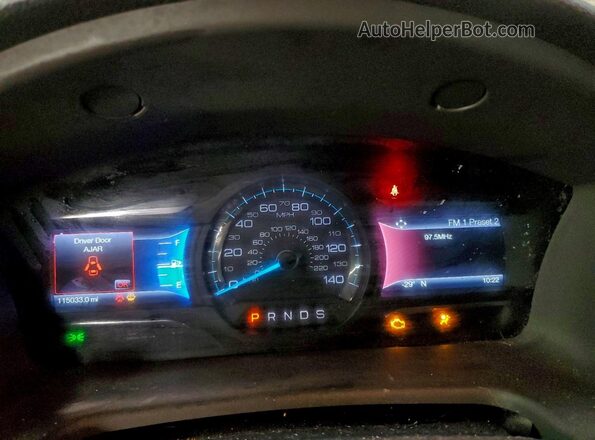 2FMHK6C81GBA04788 2016 FORD FLEX Красный Вид щитка приборов