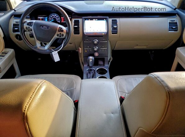 2FMHK6C89KBA20973 2019 FORD FLEX Белый Вид панели приборов