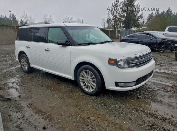 2FMHK6C89KBA20973 2019 FORD FLEX Белый Передняя правая четверть