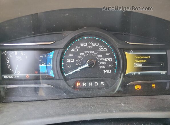 2FMHK6D80GBA03405 2016 FORD FLEX Красный Вид щитка приборов