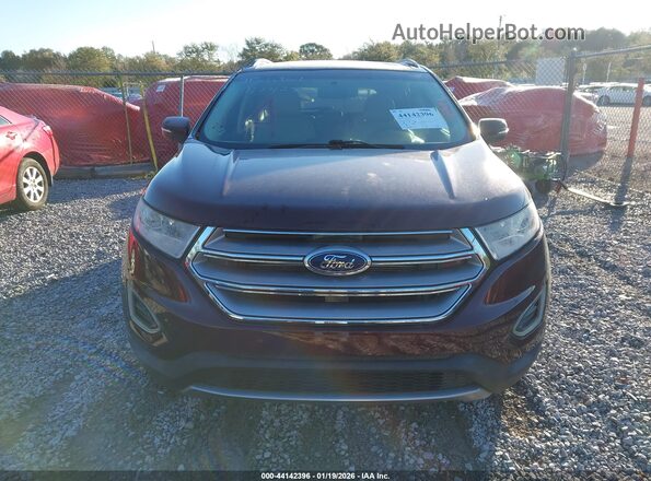 2FMPK3J82HBC59139 2017 FORD EDGE Темно-бордовый Вид щитка приборов