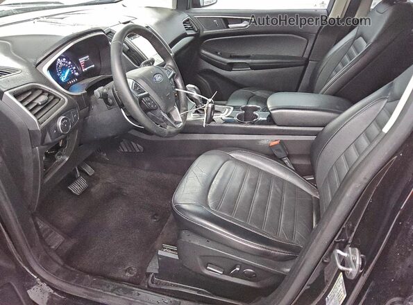 2FMPK3J91JBB51416 2018 FORD EDGE Черный Вид салона спереди