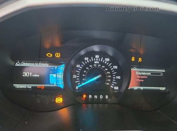 2FMPK3J98GBC46600 2016 FORD EDGE Серый Вид щитка приборов