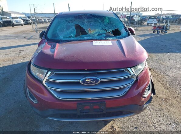 2FMPK3K93HBC24746 2017 FORD EDGE Бордовый Вид щитка приборов