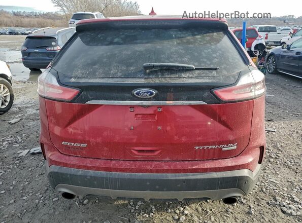 2FMPK3K95LBA26999 2020 FORD EDGE Maroon Вид ззаду