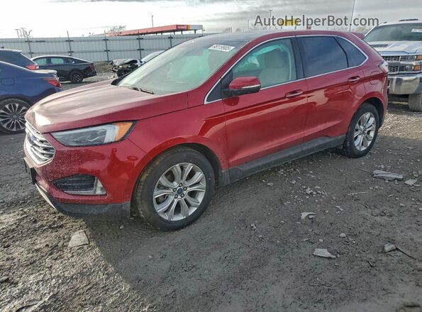 2FMPK3K95LBA26999 2020 FORD EDGE Maroon Передня ліва чверть