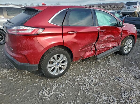 2FMPK3K95LBA26999 2020 FORD EDGE Maroon Задня права чверть
