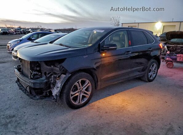 2FMPK3K97JBB06690 2018 FORD EDGE Черный Передняя левая четверть