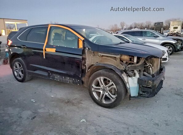 2FMPK3K97JBB06690 2018 FORD EDGE Черный Передняя правая четверть