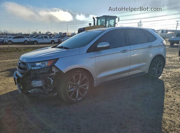 2FMPK4AP1GBC38049 2016 FORD EDGE Серебряный Передняя левая четверть