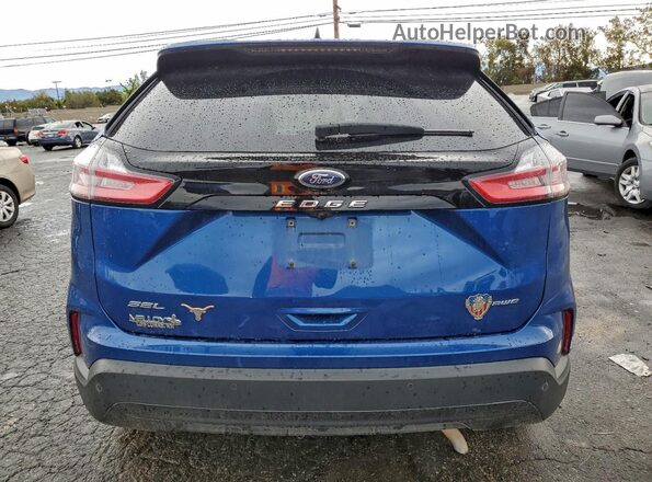 2FMPK4J90PBA51774 2023 FORD EDGE Blue Вид ззаду