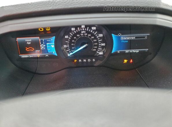 2FMPK4J90PBA51774 2023 FORD EDGE Blue Вид щитка приладів