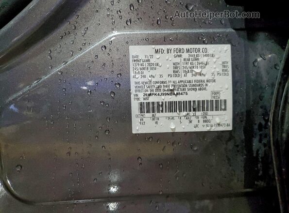 2FMPK4J99NBA98475 2022 FORD EDGE Gray Սալոնի 360 աստիճան տեսք