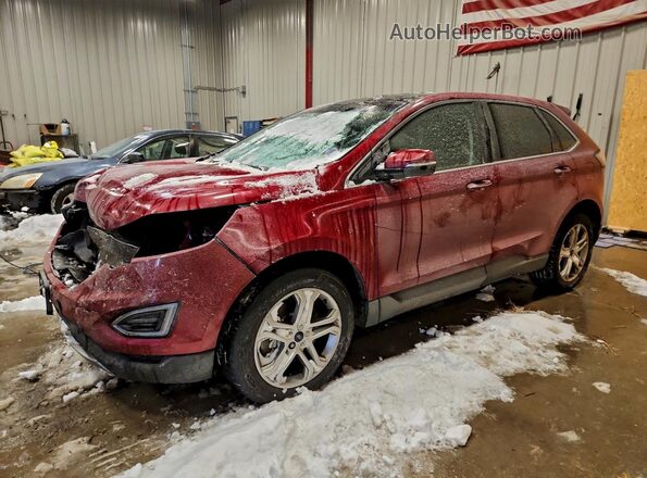 2FMPK4K88GBC50335 2016 FORD EDGE Red Передня ліва чверть