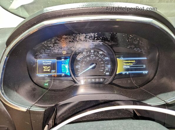 2FMPK4K90KBB54779 2019 FORD EDGE Black Вид щитка приладів