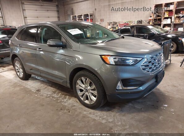 2FMPK4K94NBA52437 2022 FORD EDGE Gray Przód prawy