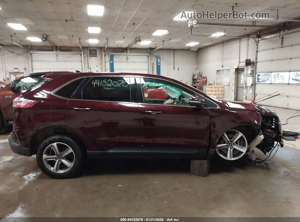 2FMPK4K96KBC67345 2019 FORD EDGE Темно-бордовый Вид задней части салона