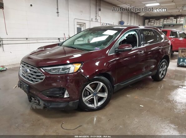2FMPK4K96KBC67345 2019 FORD EDGE Темно-бордовый Передняя левая четверть