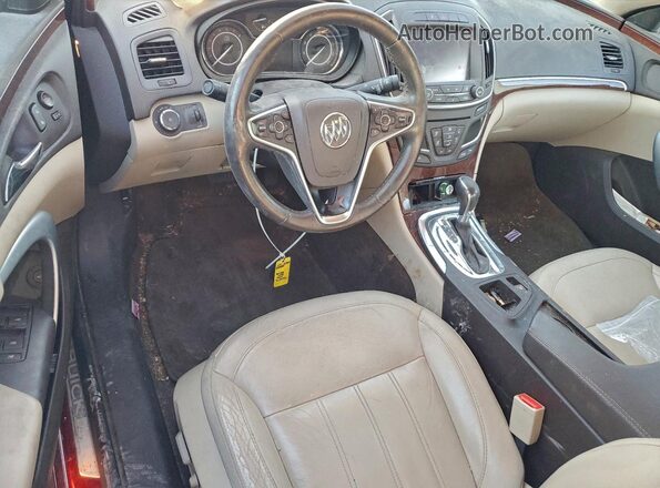 2G4GK5EXXG9185472 2016 BUICK REGAL Maroon Widok deski rozdzielczej